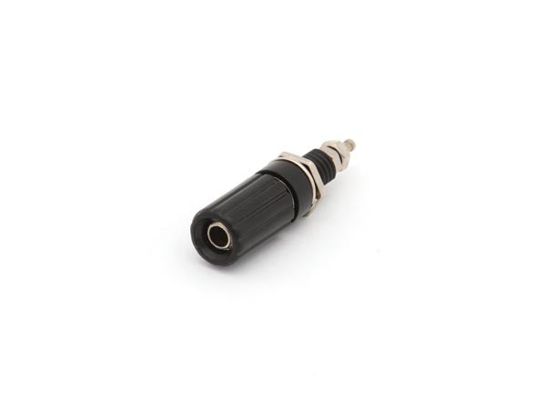 Bananbøsning - 4mm, Sort (skruetype) (15A)