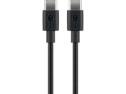 USB 2.0 kabel - 2 x USB-C han, 3A (60W), Sort (1m)