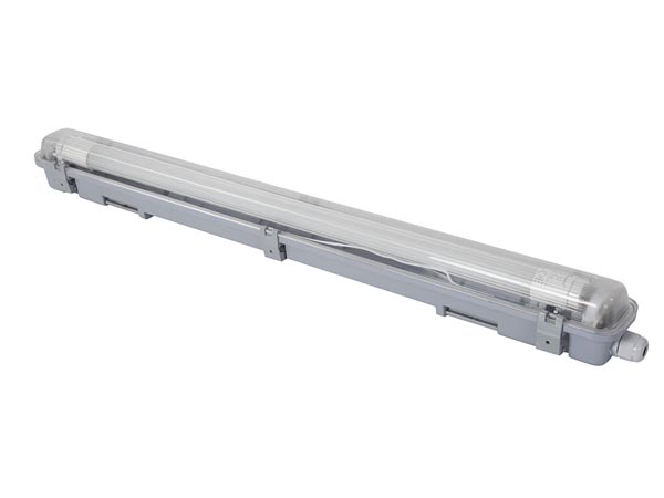 Vandtæt loftamatur m. T8 LED rør - 65,5cm 9W neutral hvid