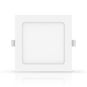 LED E6 Bagbelyst Indbygningsspot, 9W, 3000K, Kvadratisk – Påført Montering (Udskæringsmål: 115-125mm)