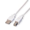 USB 2.0 kabel A-B. han/han hvid 3,0m