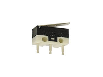 Mikroswitch m. kort arm - 3A/250V, ON-(ON) SPDT, printben