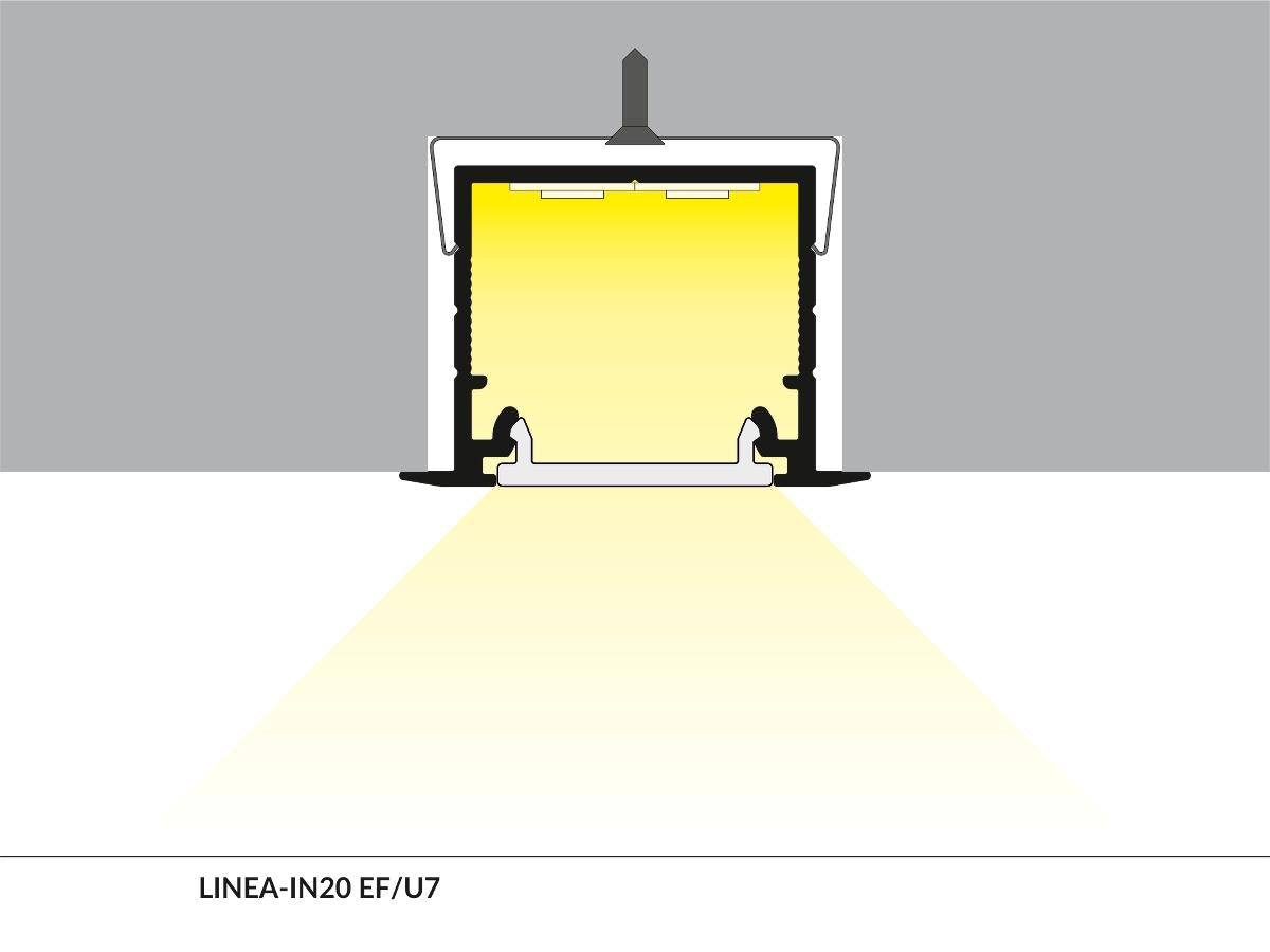 DIOFLEX Alu profil LINEA-IN20 F/U7 1m 30x20,4mm