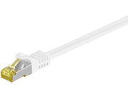 S/FTP netværkskabel - CAT7, PiMF, Halogenfri, Hvid (1,5m)