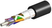 Fiberkabel Loose tube 24XOS2 TeraSPEED udendørs polyetylen Sort Afmål