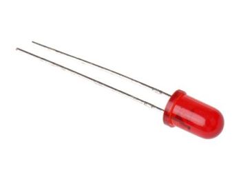 5mm 5V LED - RØD diffus (30mcd 30°)