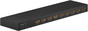 HDMI 1.4 splitter - 1 ind til 8 ud, Sort (4K HDTV)