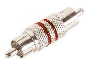 RCA(phono) han til RCA(phono) han - Nikkel m. rød ID