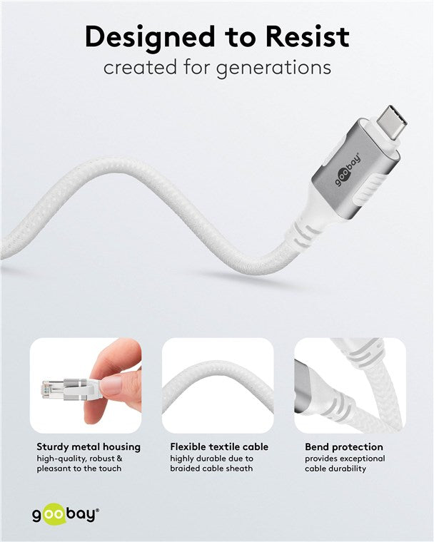 USB-C™ 3.1 til RJ45 netværkskabel, Hvid (1,5m)