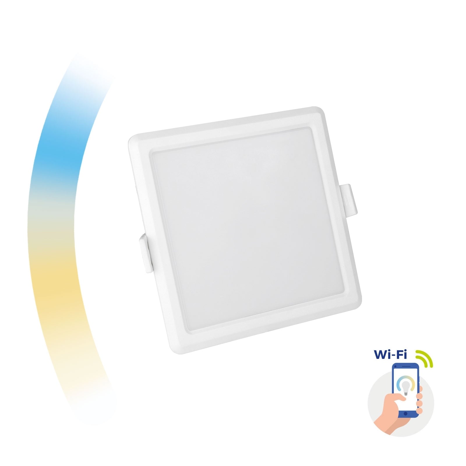 6W Led indbygnings panel 112*112mm med Justerbar kelvin