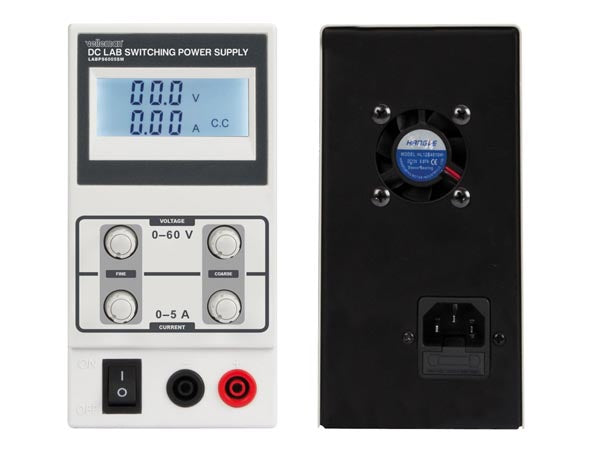 Laboratorie strømforsyning - 0-60V / 0-5A, m. LCD display
