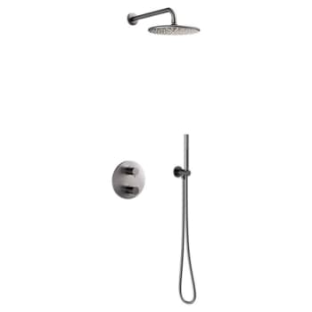 DAMIXA SILHOUET HS1 INDBYGNING - KOMPLET PAKKE. BRUSHED GRAPHITE