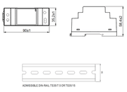 DIN-skinne strømforsyning - 24V / 24W (1A)
