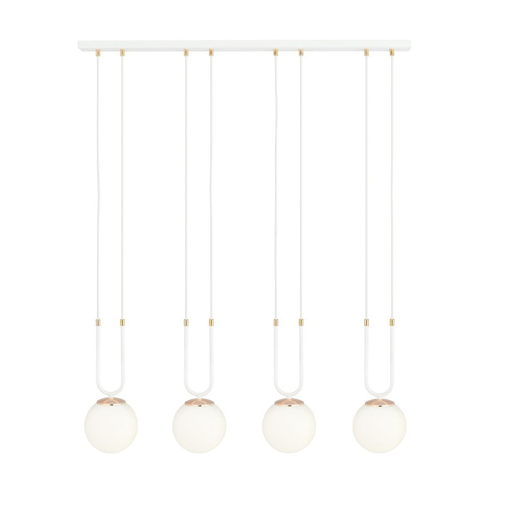 Glam 4 Hvid/Opal Pendellampe - Ø15 cm, E14, 230V, Max 10W (Lyskilde ikke inkluderet)