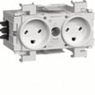 ECOLINE 2X EDB STIKKONTAKT RAL9016