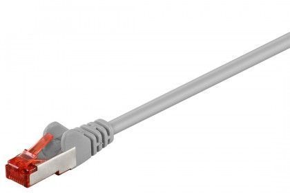 CAT6 netværkskabel - S/FTP (PiMF), CU, 2xRJ45, Grå (10m)