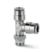Push in fitting-swivel run tee-6mm  tube-1/8 thread  S6440 6-1/8  SUPER-RAPID FITTING SPRINT