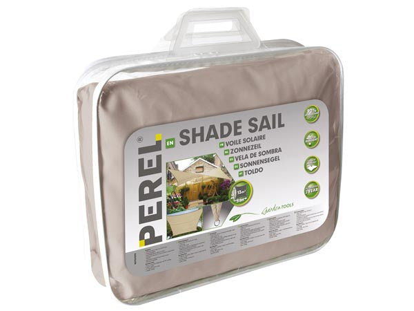 Kvadratisk solsejl - 3,6 x 3,6m VARM GRÅ