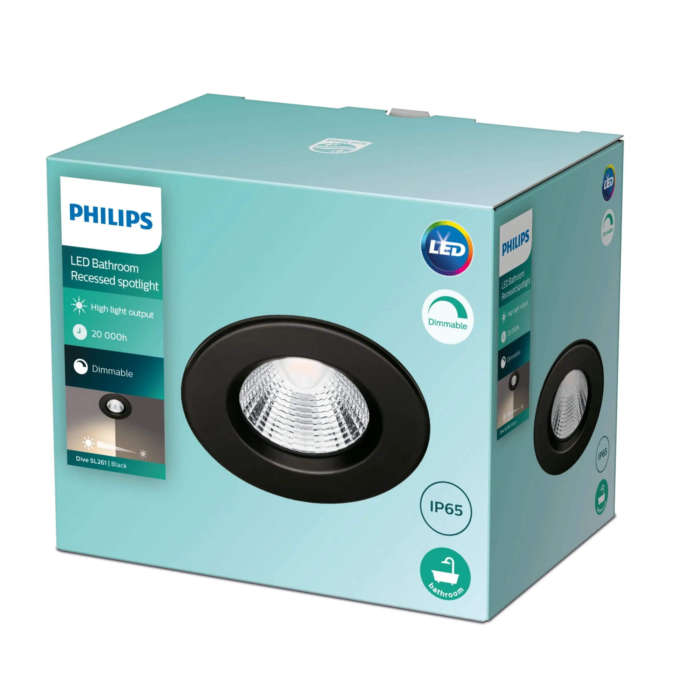 DIVE SL261 RD 070 5.5W 27K BL IP65R 1PK - Recessed spot