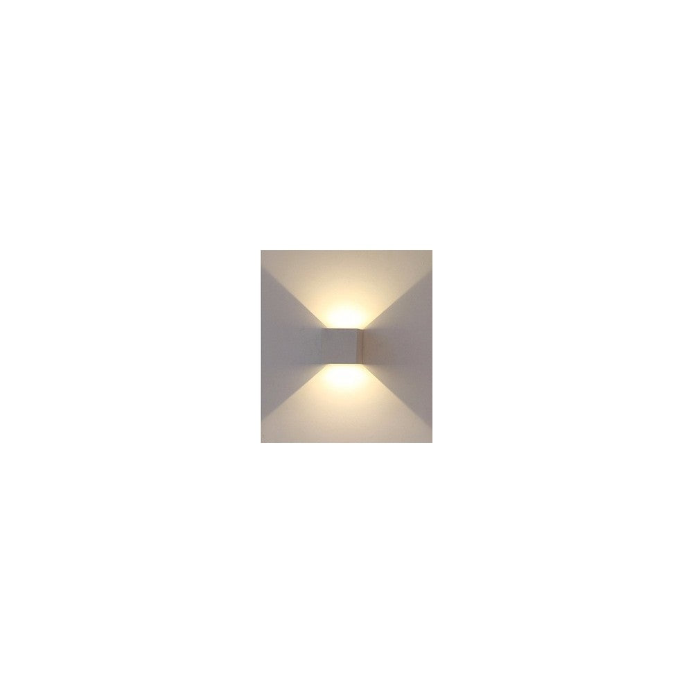 V-Tac 12W LED grå væglampe - Firkantet, justerbar spredning, IP65 udendørs, 230V inkl. lyskilde