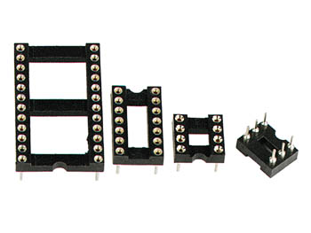 IC-sokkel m. tulipanben - 8 ben (7,62mm)