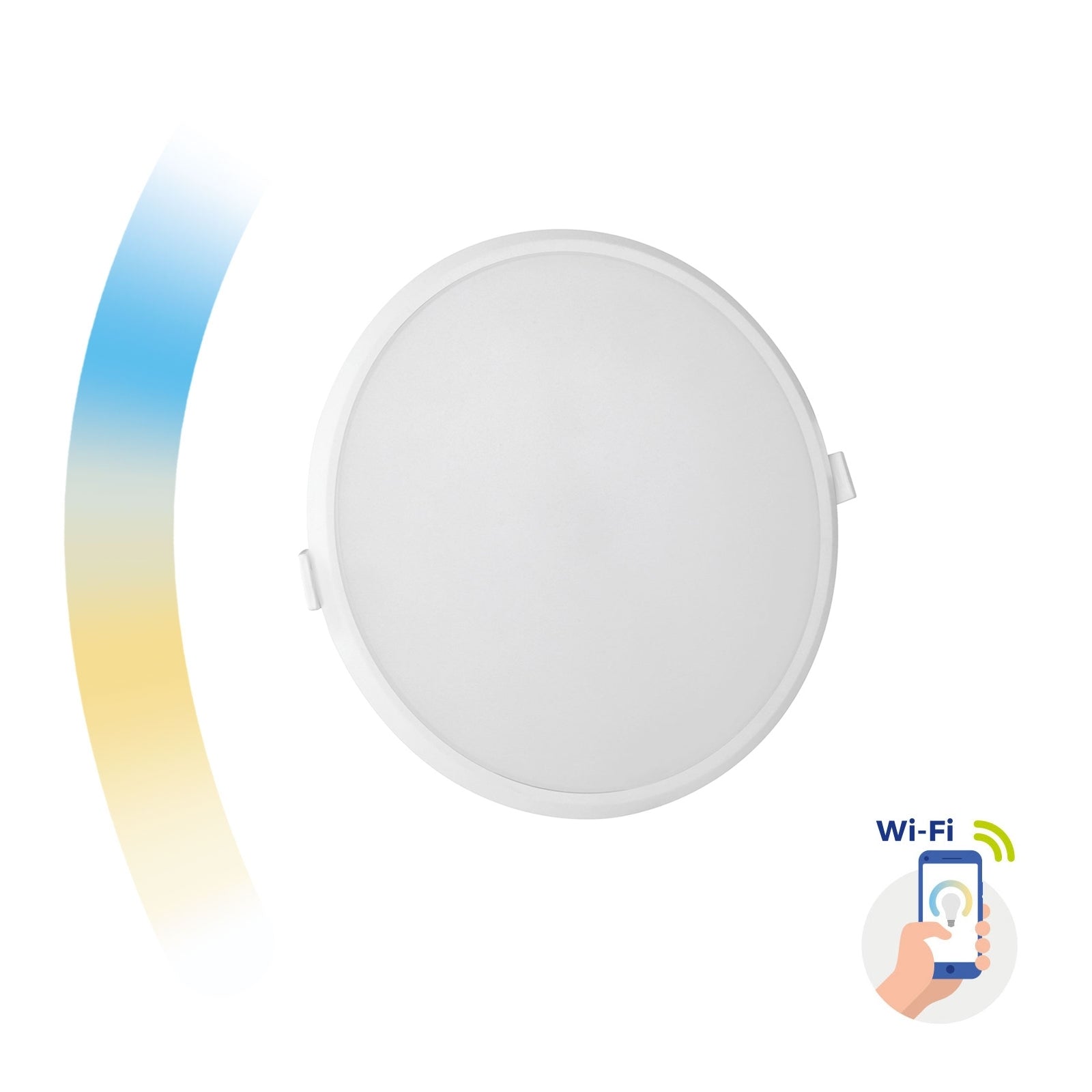 22W LED Indbygningspanel Ø215mm Med justerbar Kelvin