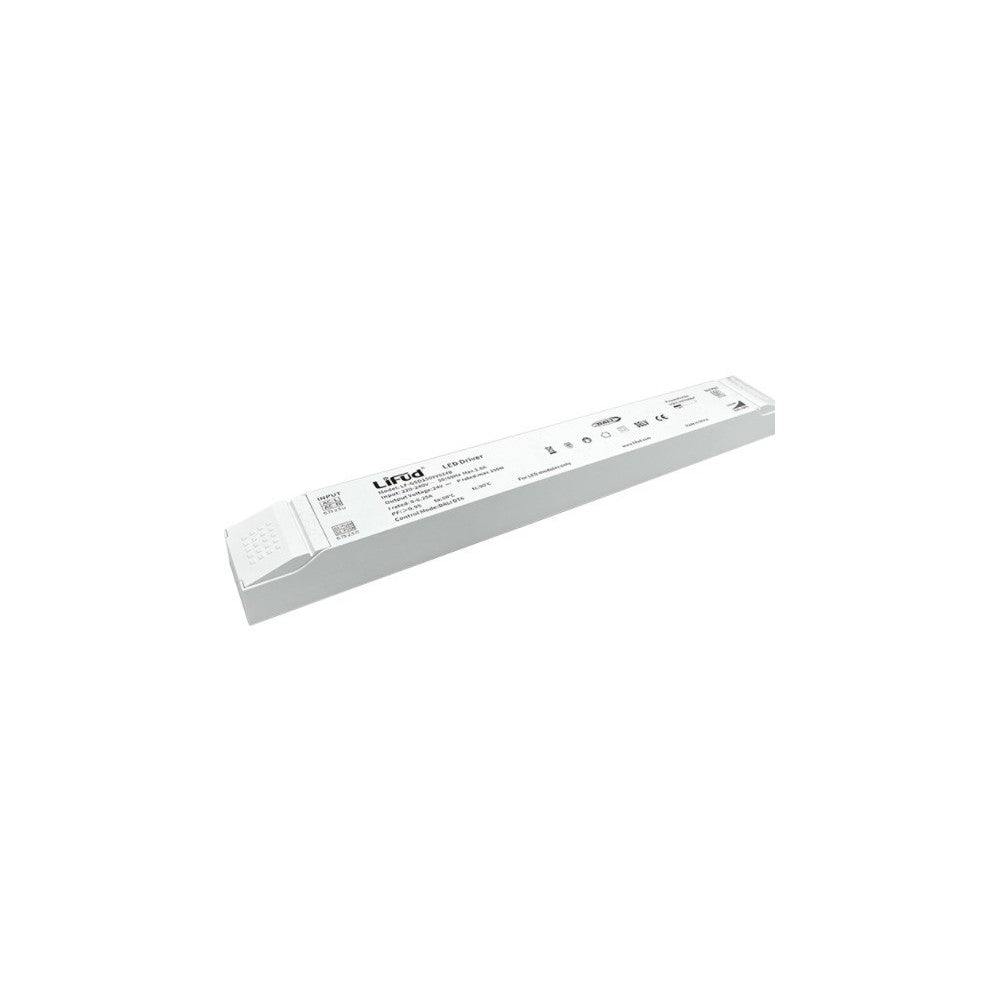 Lifud 120W DALI dæmpbar strømforsyning - 12V DC, 10A, DALI interface + push dim, flicker fri