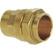 Isiflo 50 mm x 1.1/2" overgang med muffe, messing, PN16