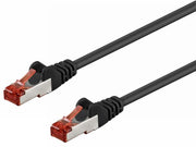 S/FTP netværkskabel - CAT6 PIMF CU LSZH, Sort (0,5m)