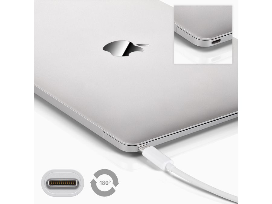 USB-C til VGA adapter – USB-C han til VGA hun, Hvid (0,2m)