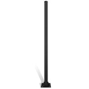 Justerbar sort lygtepæl, 4 meter, Ø60mm - højdejusterbar