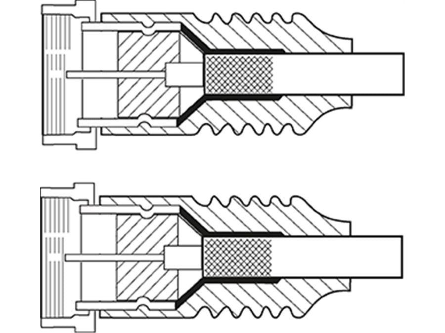Antennekabel (class A+) - 2 x F han, 3 x skærm, Hvid (2m)