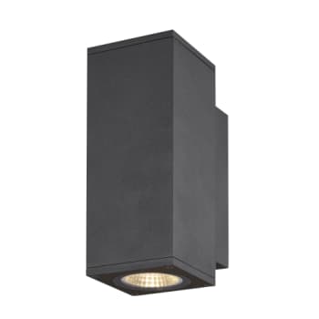 Enola Square Up/Down S udendørs LED væg Antracit CCT 3000/4000K