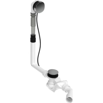 Duravit af- & overløbssæt Quadroval, krom, afløb siden l:530mm