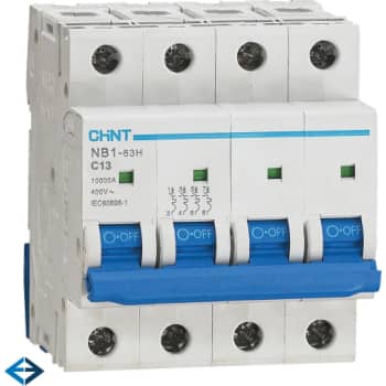 Automatsikring Chint NB1-63H, C 13A 3P+N, 10kA