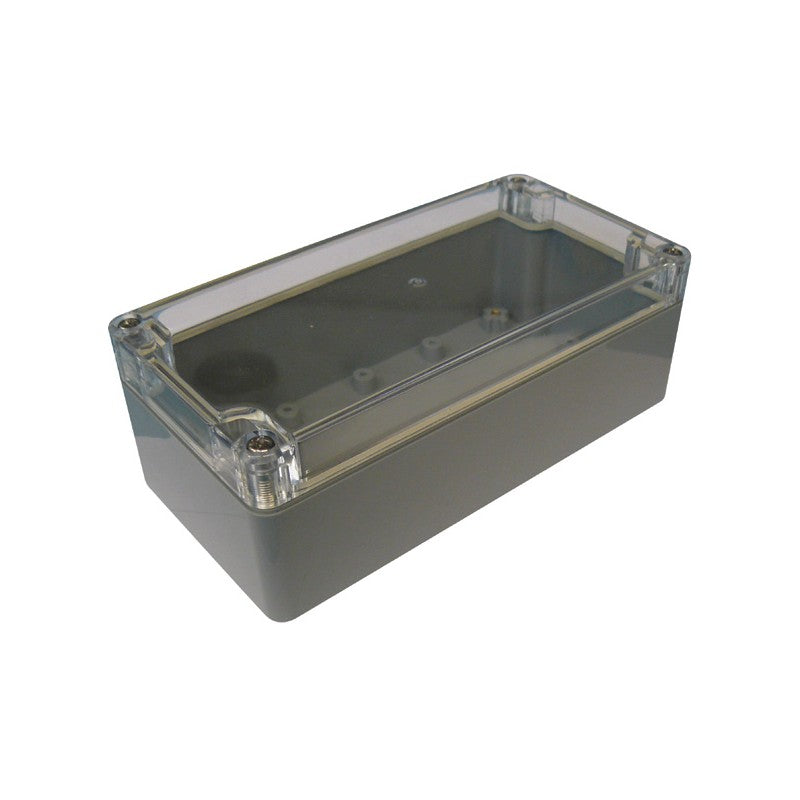 G368C plastkabinet - Klart låg, IP65 (80x160x55mm)