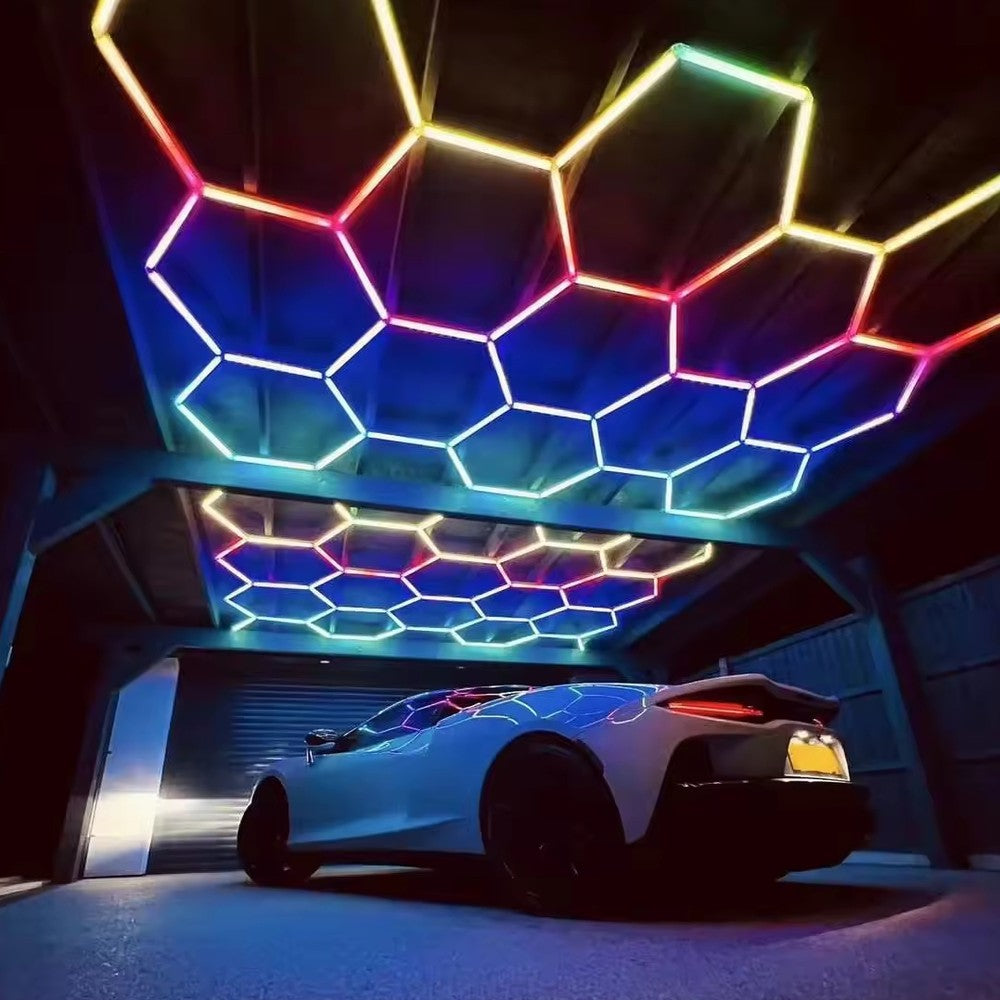 Hexagon RGBIC 1 felt sæt med Bluetooth controller og strømforsyning - 20W - 230V input