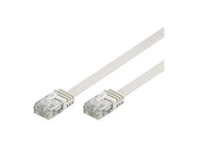UTP netværkskabel, FLAD - 2xRJ45, CAT5e, Hvid (2m)