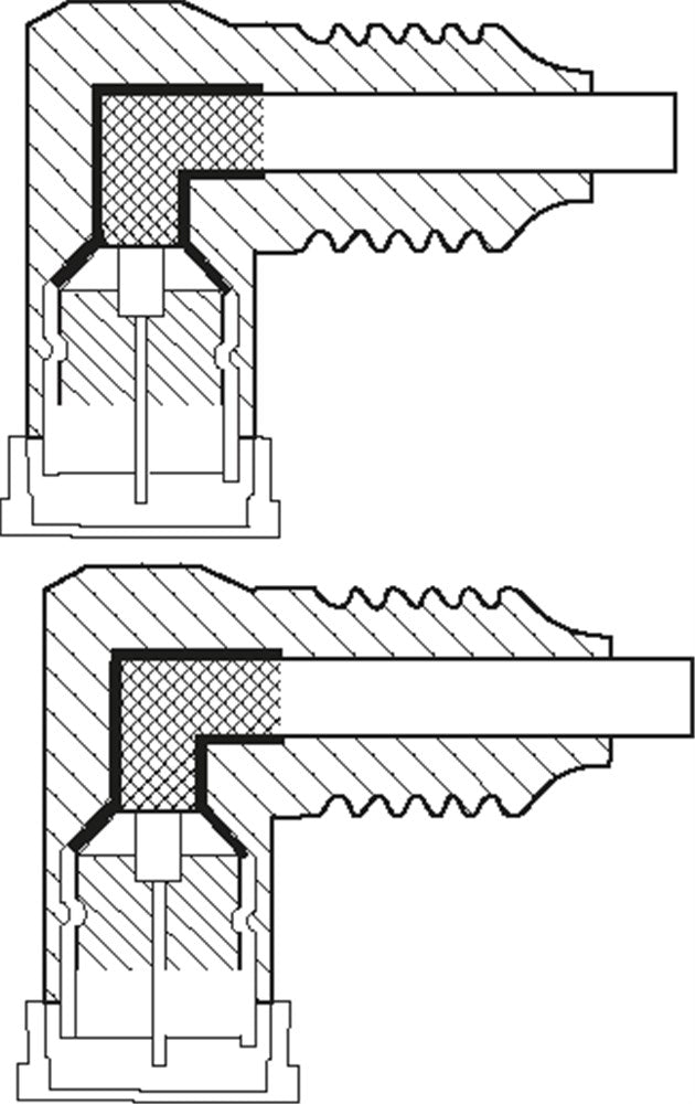 HQ Antennekabel - 2 x 90° F han, CU, 4 x skærm, Hvid (10m)