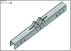 Travers type A1 L= 400 mm for 1 projektør