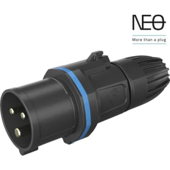 CEE Stikprop Neo 16A 3P 230V blå, 6H med skrueklemme, IP54