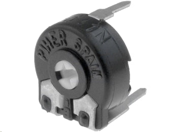 Vandret trimmepotmeter - 4,7kOhm, lille 10mm, skruetrækker