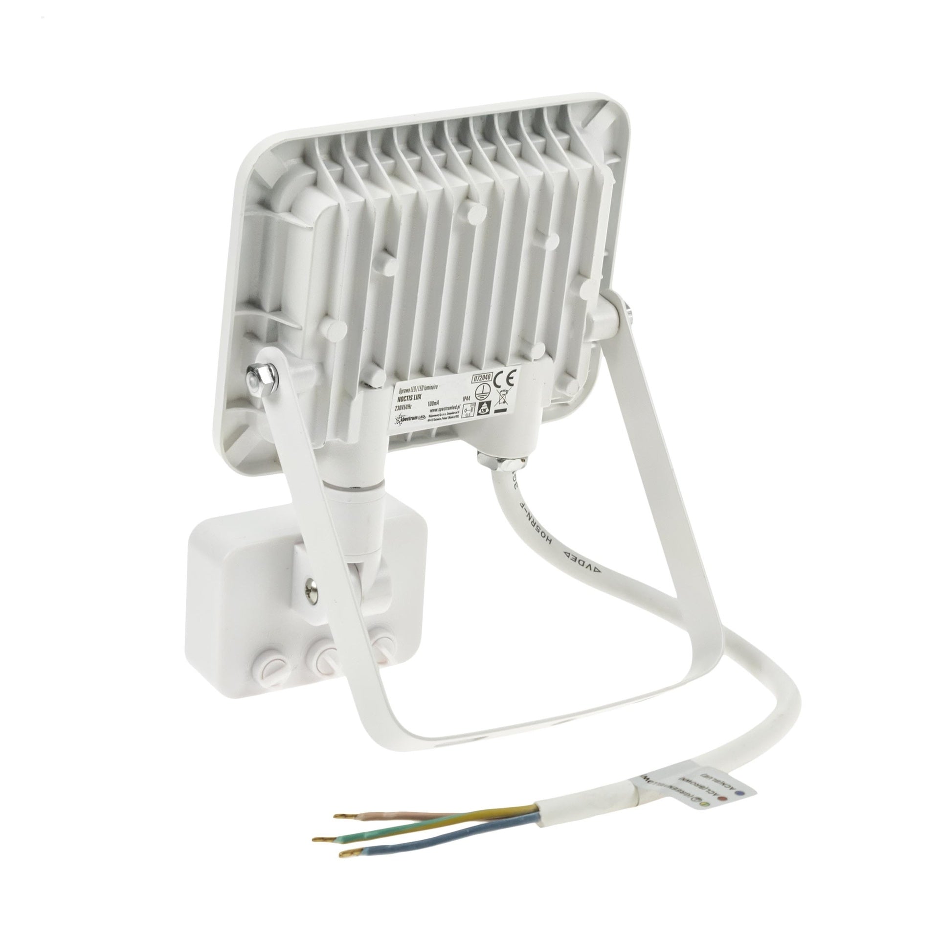 20W LED projektør m. sensor 4000K 1750 Lumen
