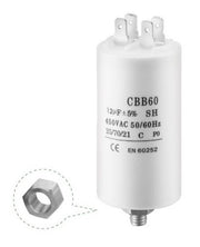 MOTOR kondensator - 80uF / 450V, M8 forskruning, Spadestik