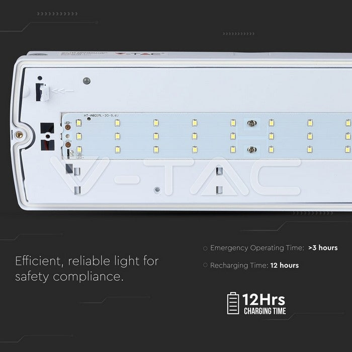 4W LED nødbelysning, 6000K