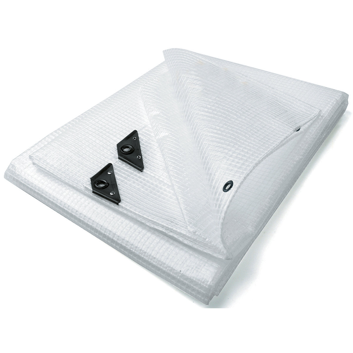 Presenning m. armeringsnet - 8x12m, Klar PE (145g/m²)