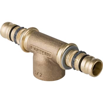 16 mm x 1/2" Geberit Mepla T-stykke med indvendig RG, rødgods