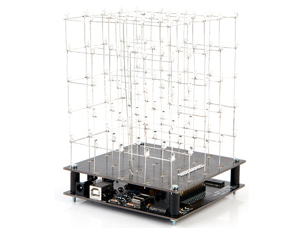 WSL8018B - 3D LED kube, 5x5x5 blå LED, programmerbar via USB