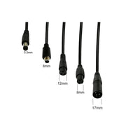 Lithium batterilader til 42Vdc (36V) / 2A, 5 DC stik, Sort