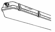 Afskærm  profil POLYC f/Nyborg 1X58W